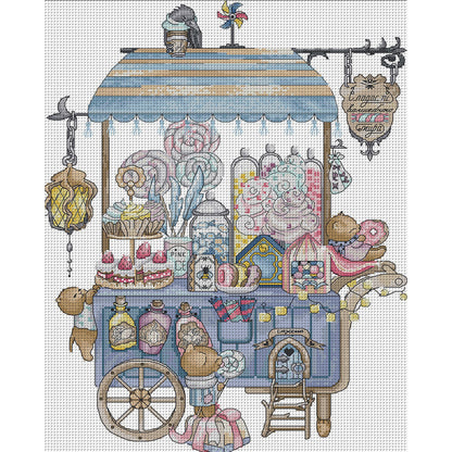 Dessert Cart - 14CT Stamped Cross Stitch 36*46CM