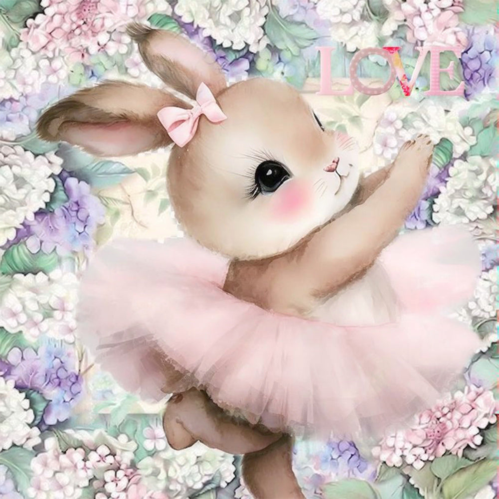 Rabbit Dance Joy - Full Round Drill Diamond Painting 30*30CM