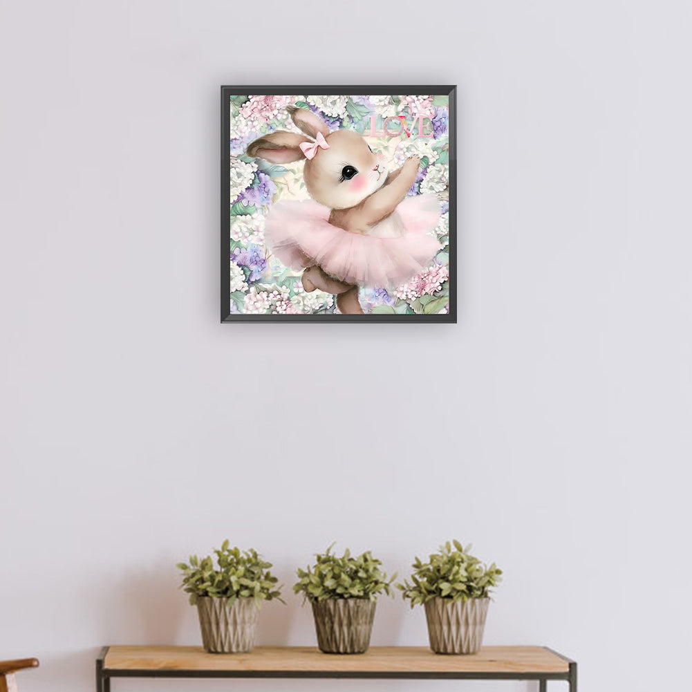 Rabbit Dance Joy - Full Round Drill Diamond Painting 30*30CM