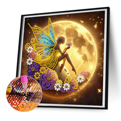 Moon Elf - Special Shaped Drill Diamond Painting 30*30CM