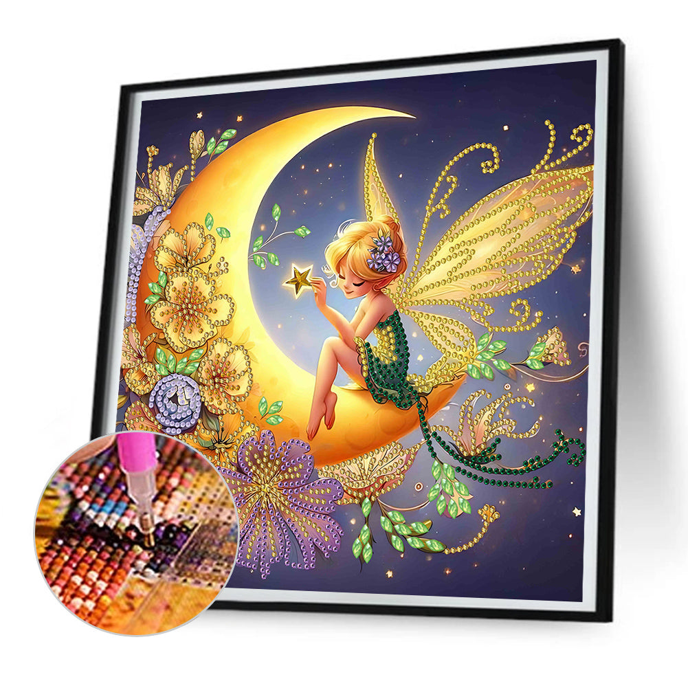 Moon Elf - Special Shaped Drill Diamond Painting 30*30CM