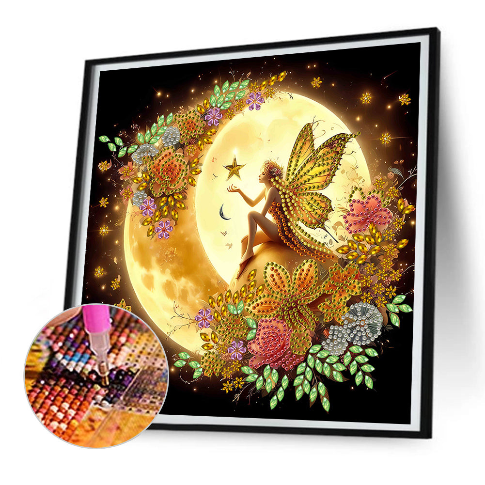 Moon Elf - Special Shaped Drill Diamond Painting 30*30CM