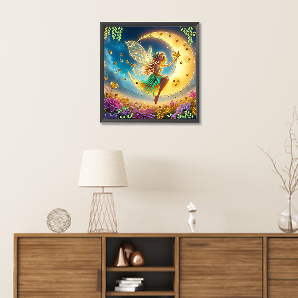 Moon Elf - Special Shaped Drill Diamond Painting 30*30CM