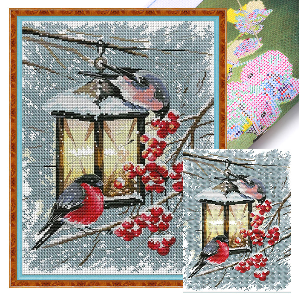 Bird On The Lantern 2 - 14CT Stamped Cross Stitch 30*40CM