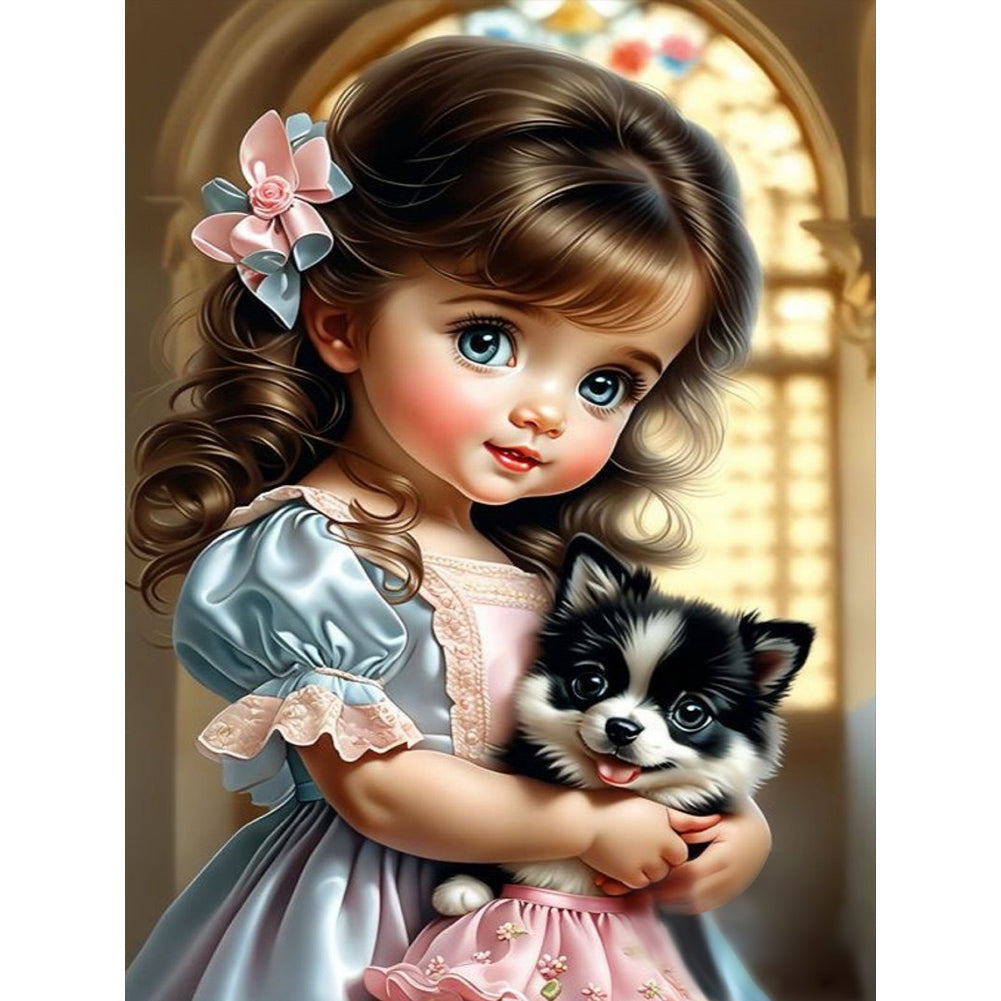 Lolita Little Girl - Full Round Drill Diamond Painting 30*40CM