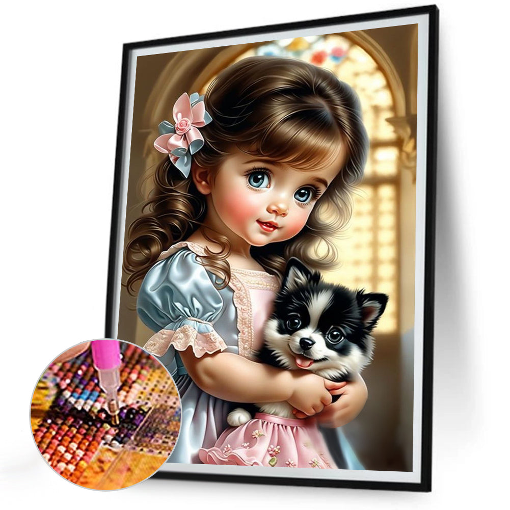 Lolita Little Girl - Full Round Drill Diamond Painting 30*40CM