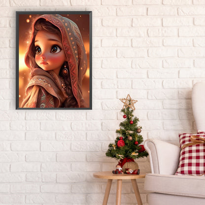 Exotic Little Girl - Full Round Drill Diamond Painting 30*40CM