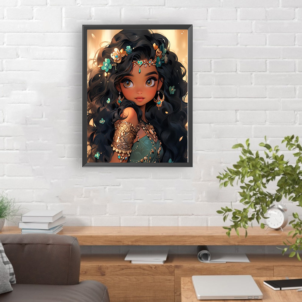 Exotic Little Girl - Full Round Drill Diamond Painting 30*40CM