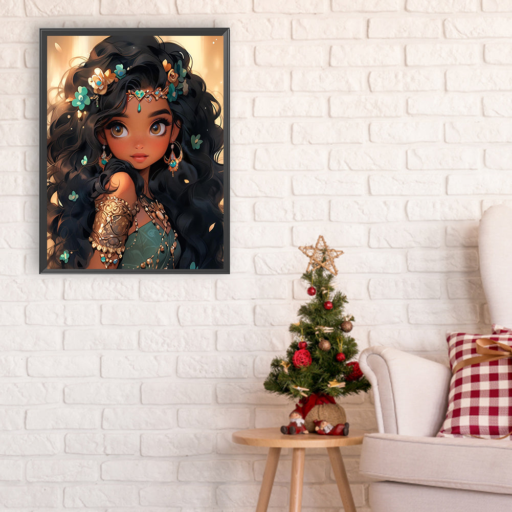 Exotic Little Girl - Full Round Drill Diamond Painting 30*40CM