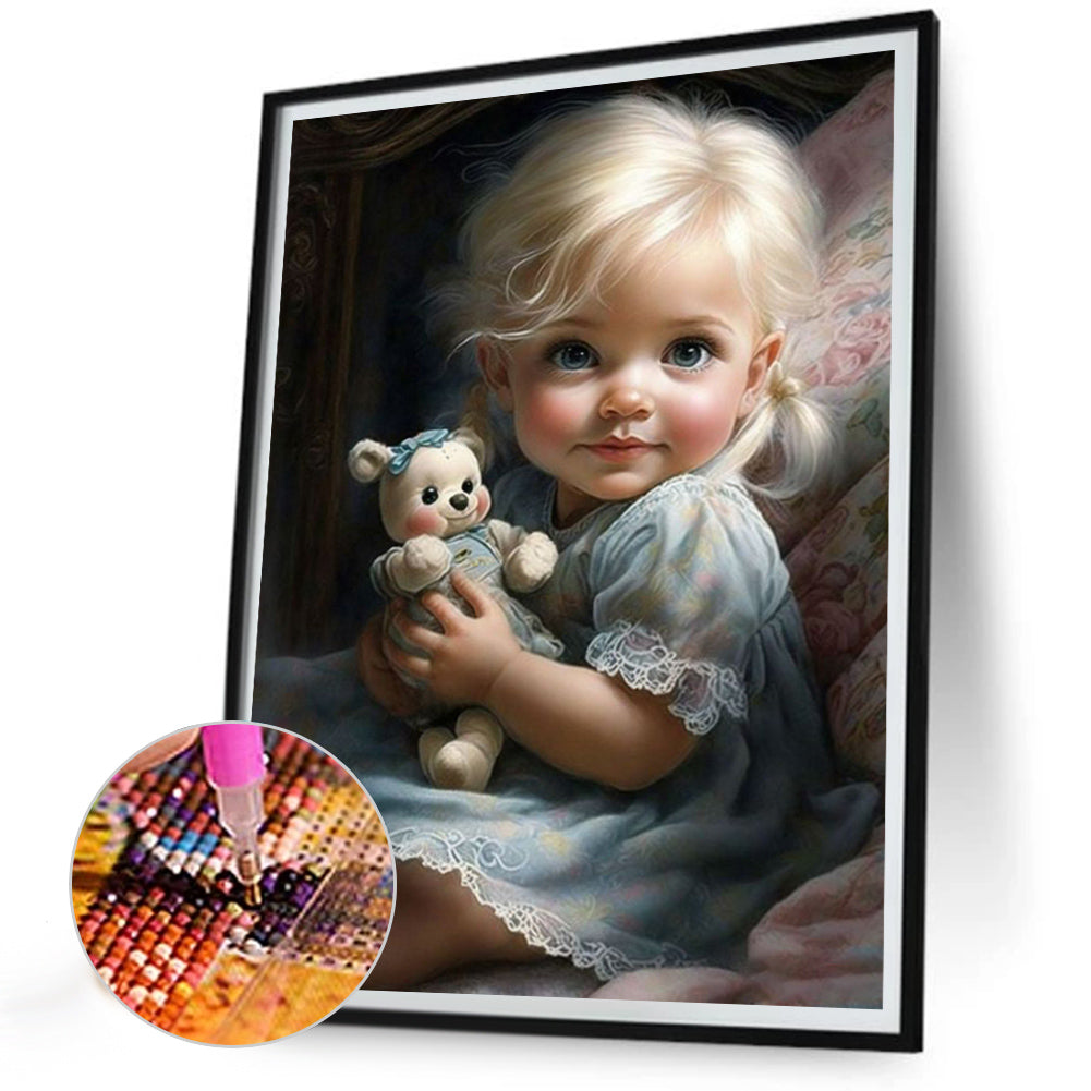 Sweet Girl - Full Round Drill Diamond Painting 30*40CM