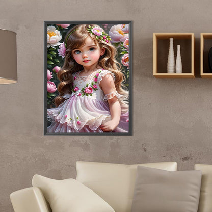 Sweet Girl - Full Round Drill Diamond Painting 30*40CM