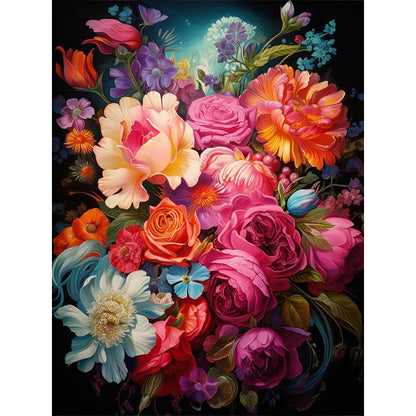 Bouquet - Full Round Drill Diamond Painting 30*40CM