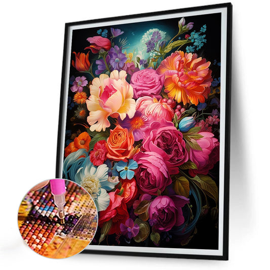 Bouquet - Full Round Drill Diamond Painting 30*40CM