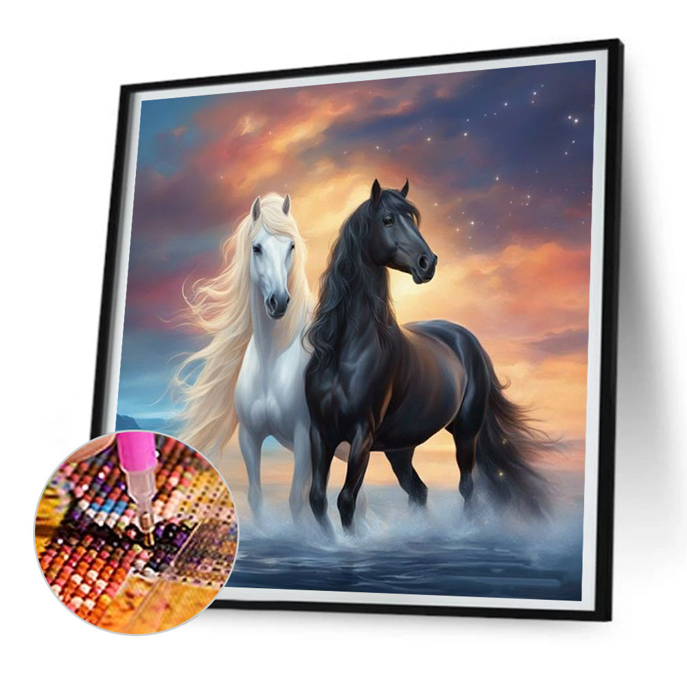 Horses - Full Round Drill Diamond Painting 30*30CM