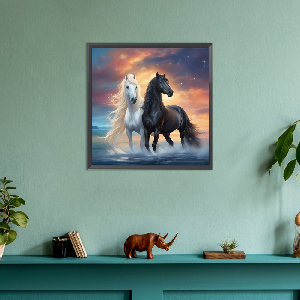 Horses - Full Round Drill Diamond Painting 30*30CM