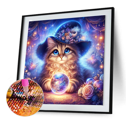 Crystal Kitten - Full Round Drill Diamond Painting 30*30CM
