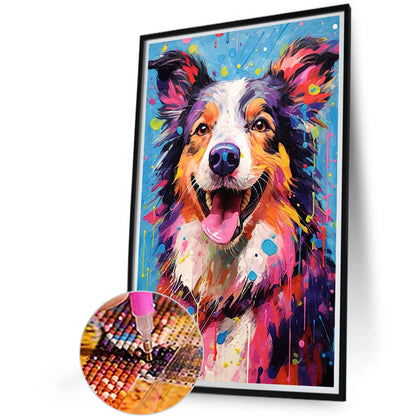 Oil Painting Dog - Full Round Drill Diamond Painting 40*60CM