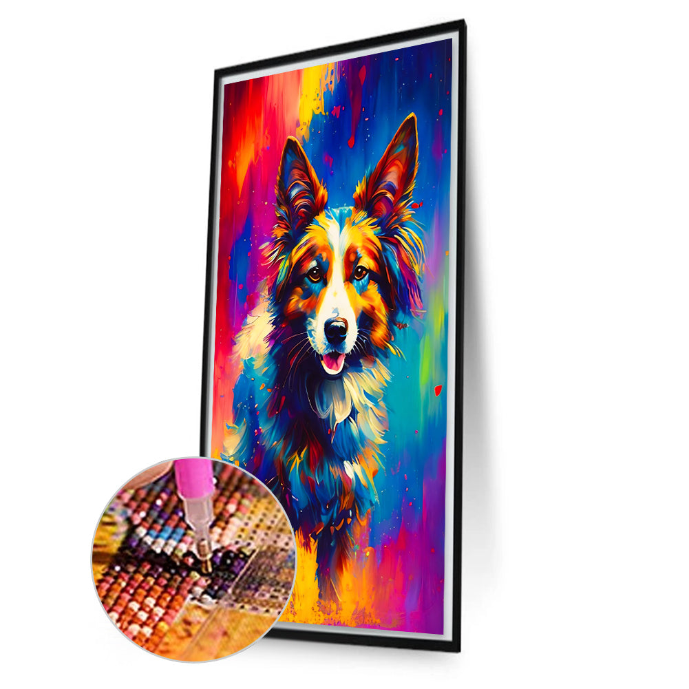 Dog - Full Round Drill Diamond Painting 40*70CM