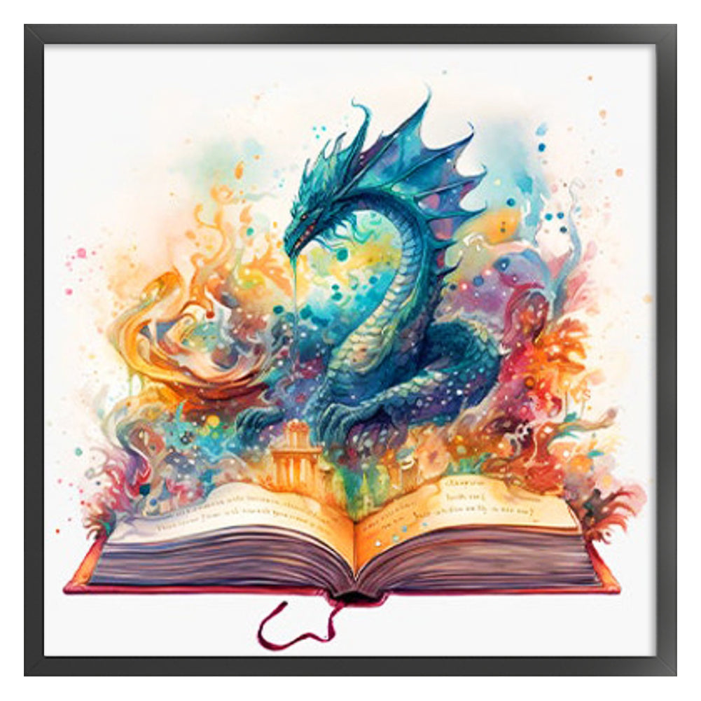 Magic Book Pterosaur - 11CT Stamped Cross Stitch 60*60CM