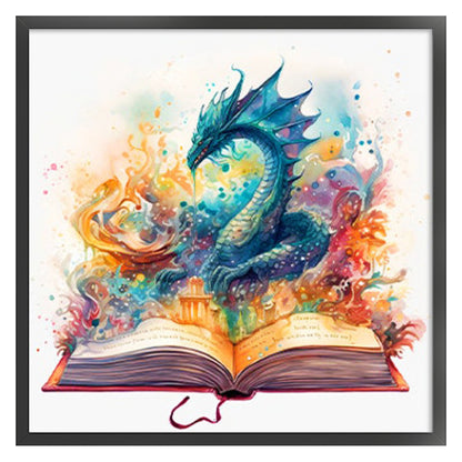 Magic Book Pterosaur - 11CT Stamped Cross Stitch 60*60CM