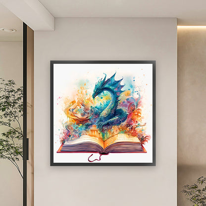 Magic Book Pterosaur - 11CT Stamped Cross Stitch 60*60CM