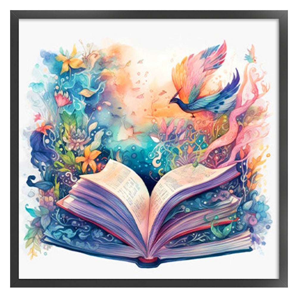 Magic Book Flowers And Birds - 11CT Stamped Cross Stitch 60*60CM