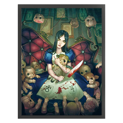 Horror Doll Girl - 11CT Stamped Cross Stitch 40*56CM