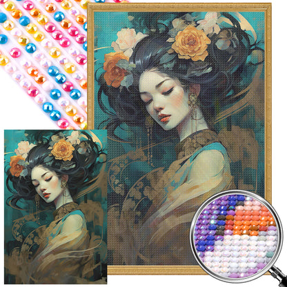 Flowers And Classical Girls - Full AB Round Drill Diamond Painting 40*60CM