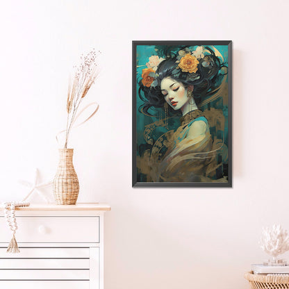 Flowers And Classical Girls - Full AB Round Drill Diamond Painting 40*60CM