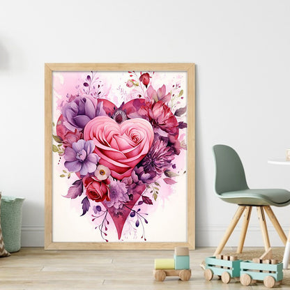 Love Flowers - 14CT Stamped Cross Stitch 40*50CM