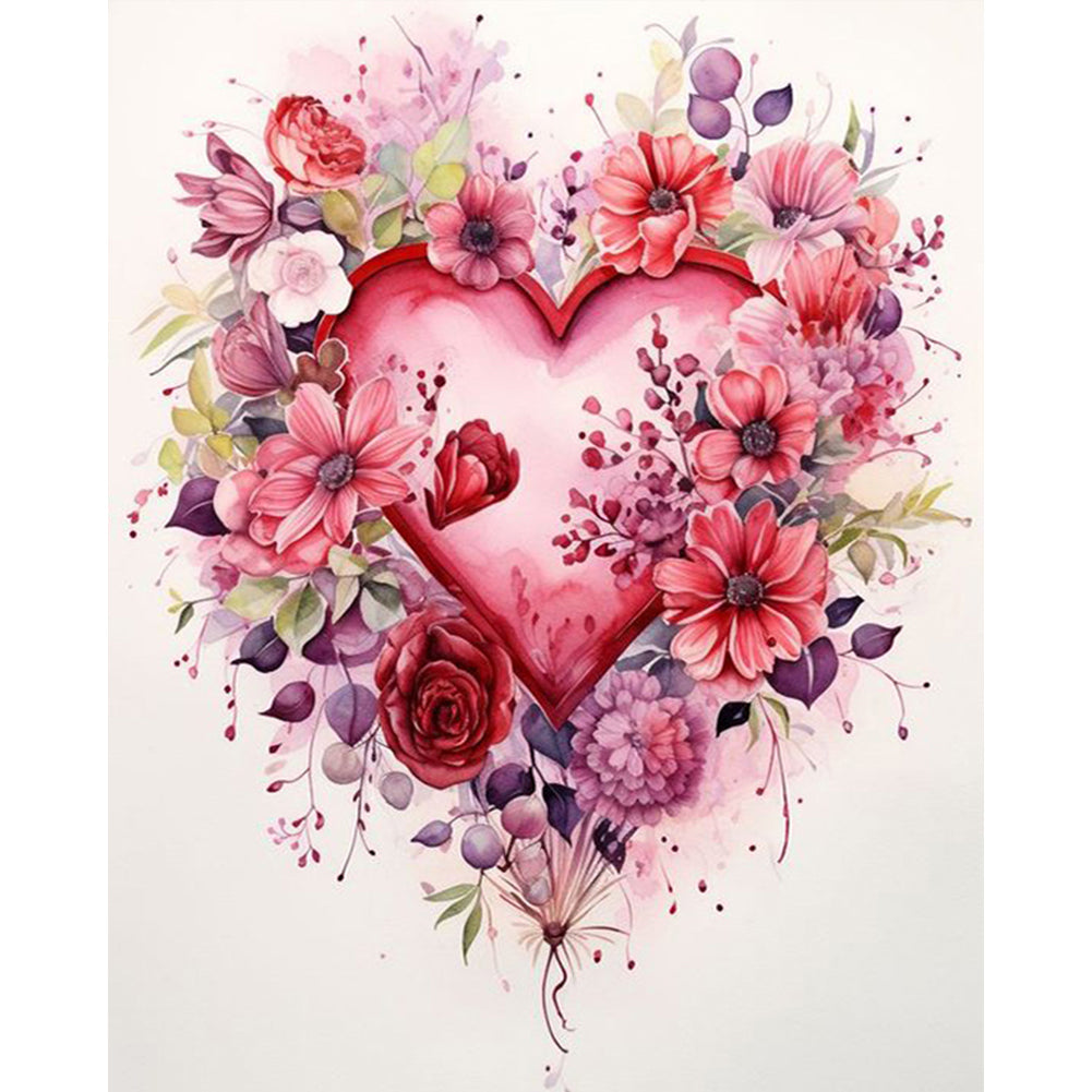 Love Flowers - 14CT Stamped Cross Stitch 40*50CM