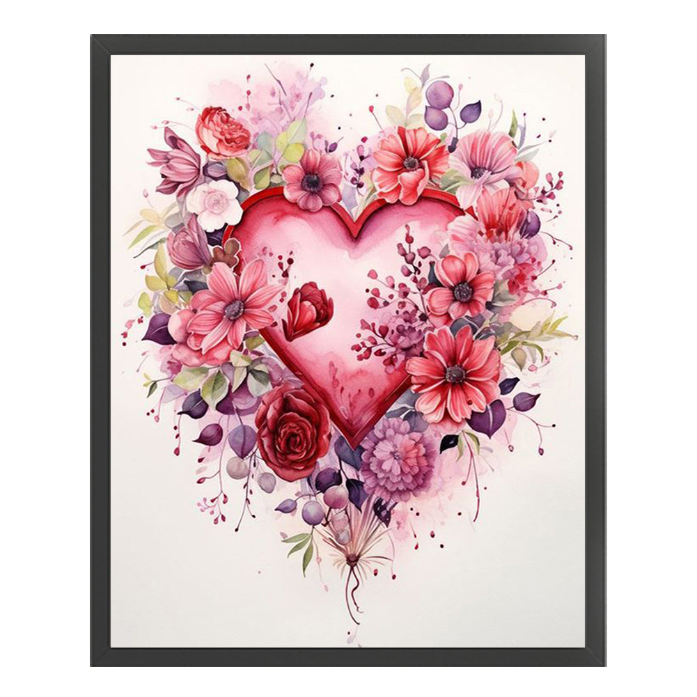 Love Flowers - 14CT Stamped Cross Stitch 40*50CM