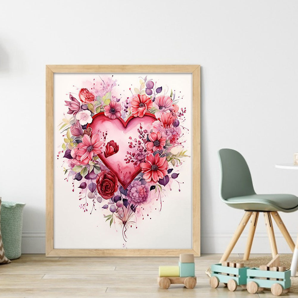 Love Flowers - 14CT Stamped Cross Stitch 40*50CM