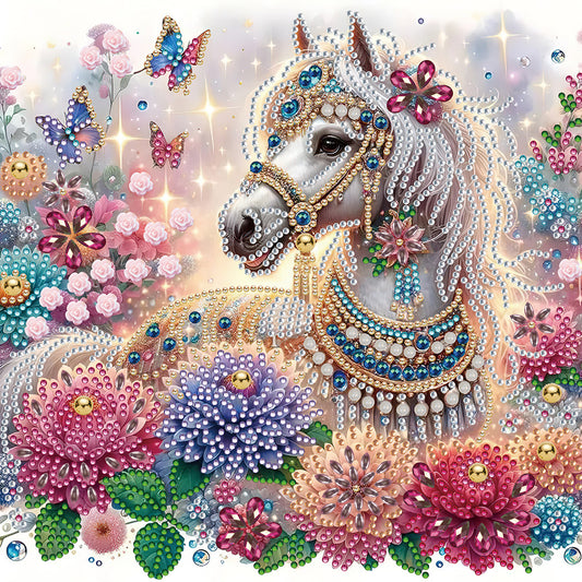 Gorgeous Horse - Special Shaped Drill Diamond Painting 30*30CM