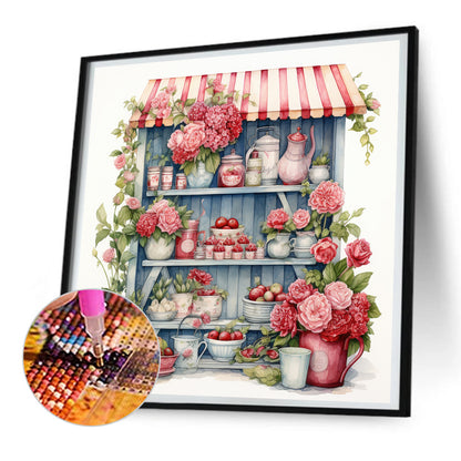 Garden Potted Plants - Full Round Drill Diamond Painting 30*30CM