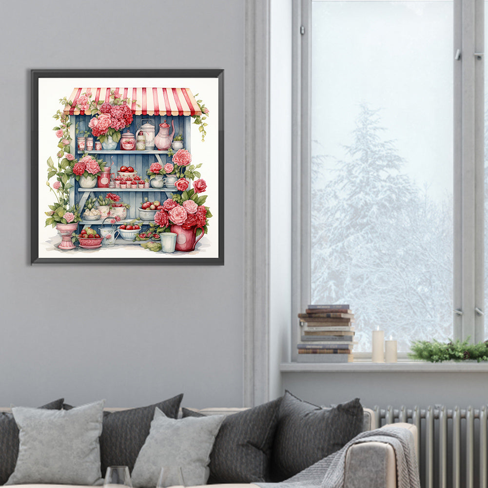 Garden Potted Plants - Full Round Drill Diamond Painting 30*30CM