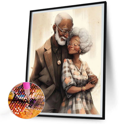 Elderly Couple - Full Round Drill Diamond Painting 30*40CM