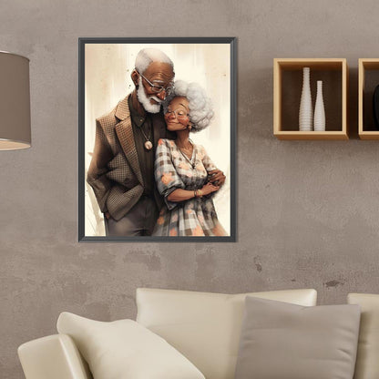 Elderly Couple - Full Round Drill Diamond Painting 30*40CM