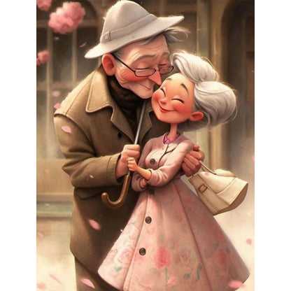 Elderly Couple - Full Round Drill Diamond Painting 30*40CM