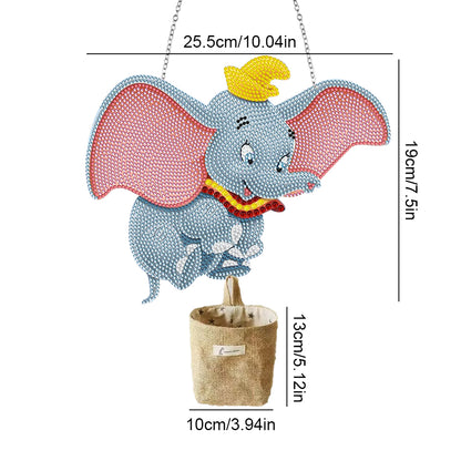 Wooden Dumbo Suncatcher Diamond Painting Hanging Sign Crystal Painting Ornaments