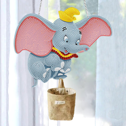 Wooden Dumbo Suncatcher Diamond Painting Hanging Sign Crystal Painting Ornaments