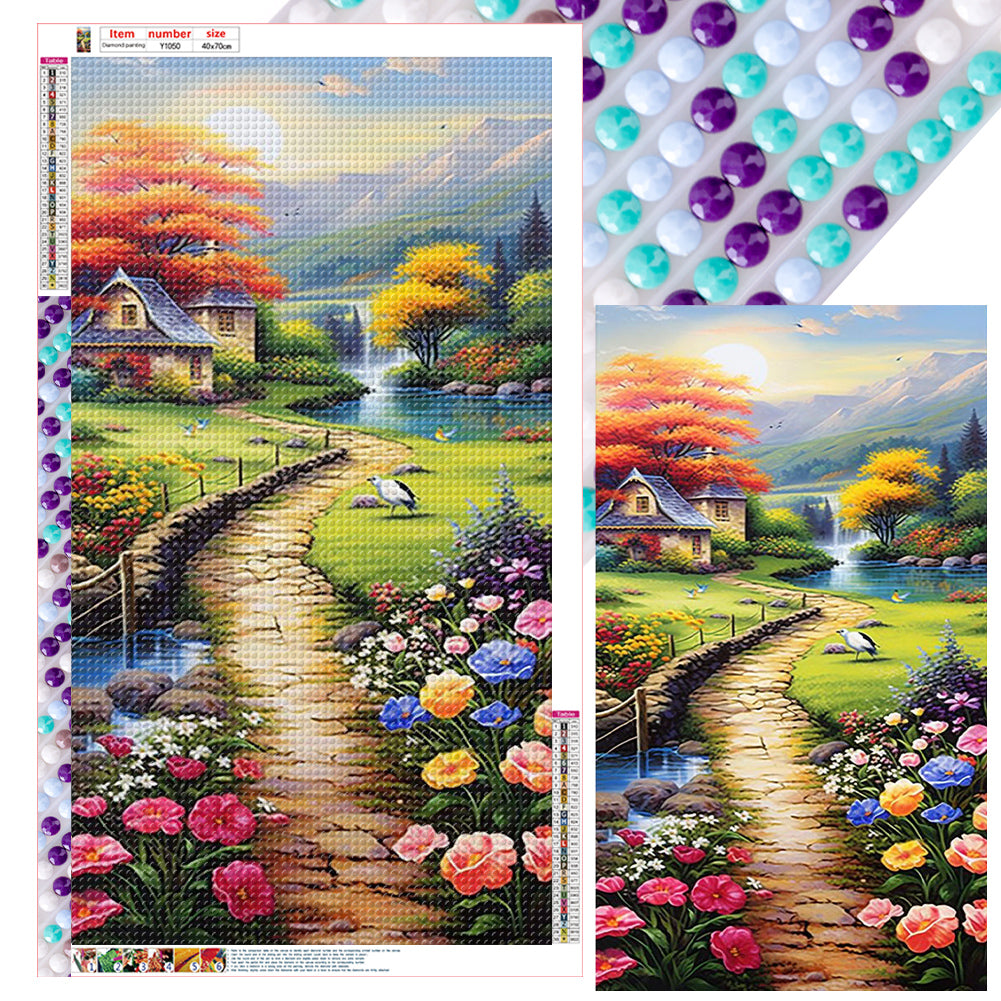 Garden Path - Full Round Drill Diamond Painting 40*70CM