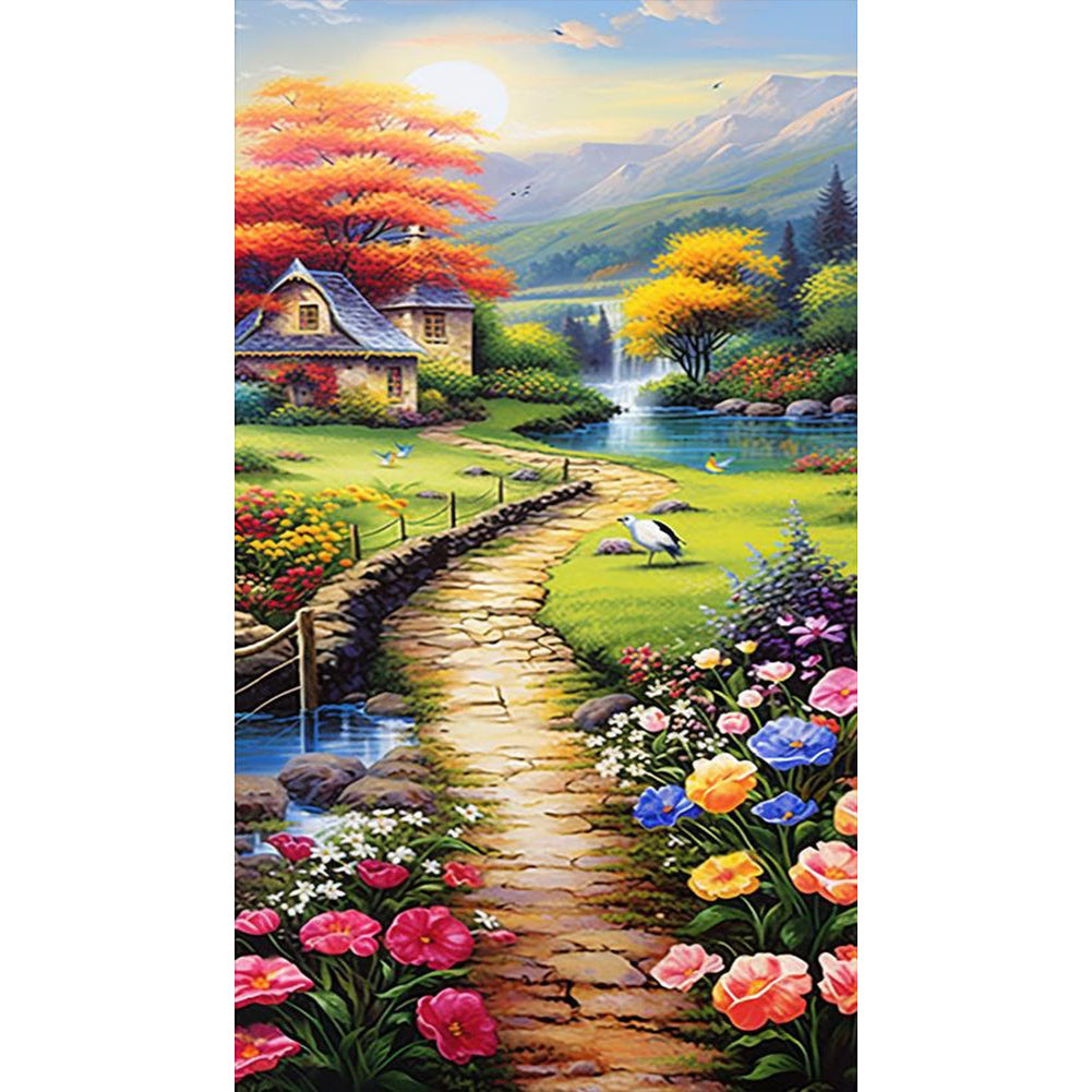 Garden Path - Full Round Drill Diamond Painting 40*70CM