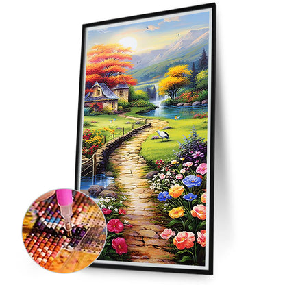 Garden Path - Full Round Drill Diamond Painting 40*70CM