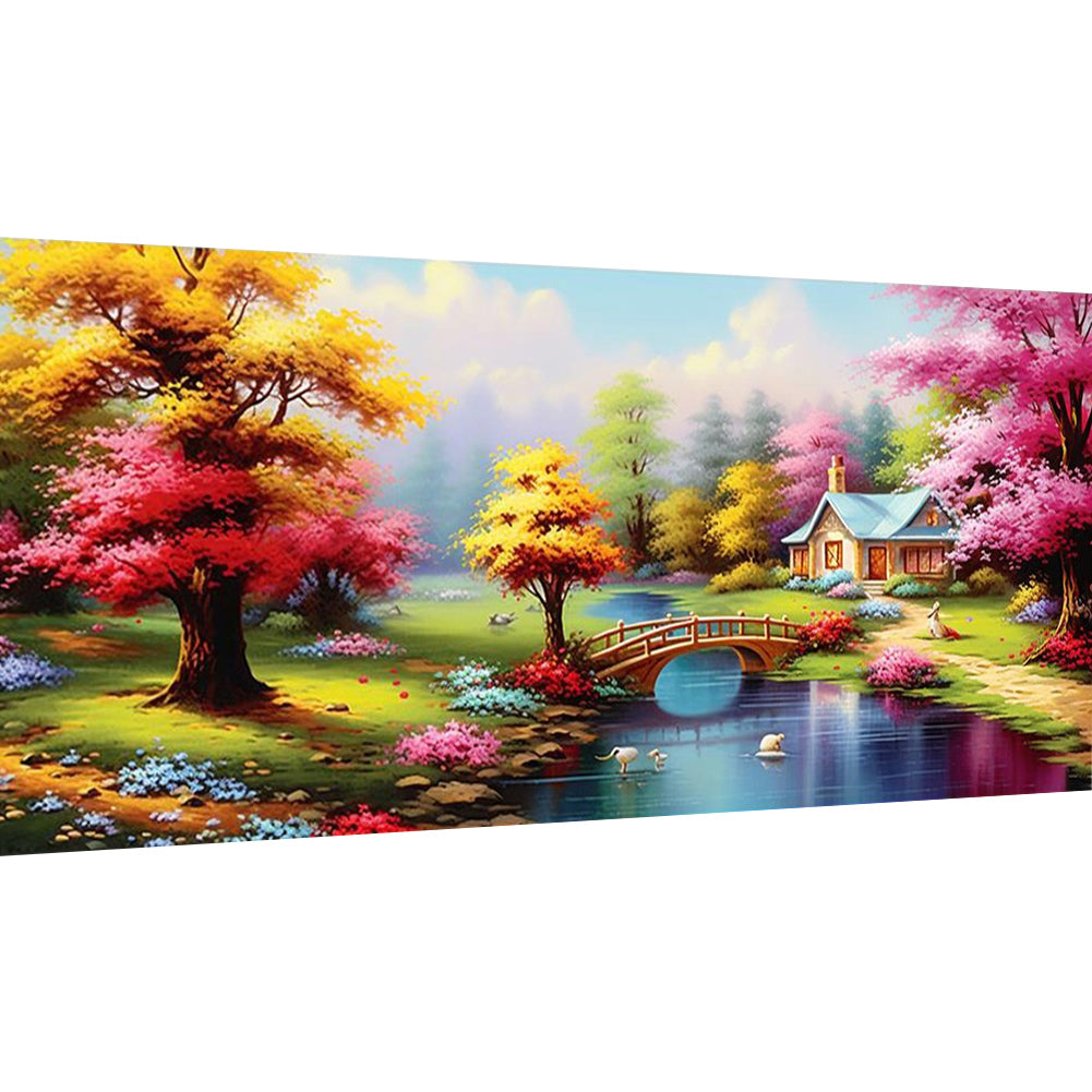 Outdoor Garden - Full Round Drill Diamond Painting 100*50CM