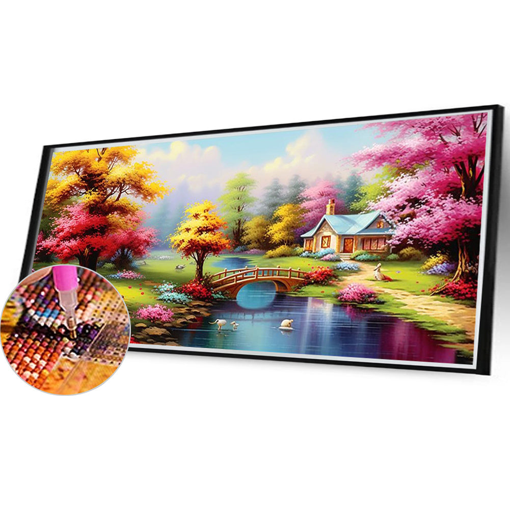 Outdoor Garden - Full Round Drill Diamond Painting 100*50CM