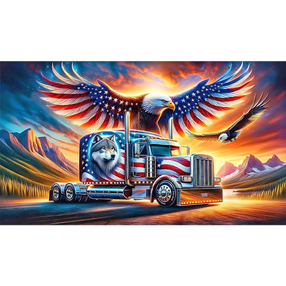 American Eagle - Full Round Drill Diamond Painting 70*40CM