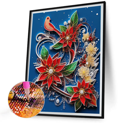 Paper Drawing Flowers - Full Round Drill Diamond Painting 30*40CM
