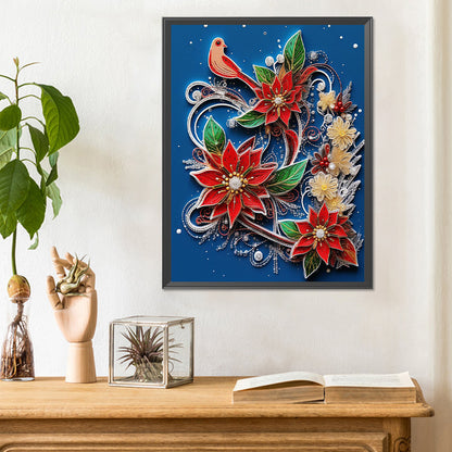 Paper Drawing Flowers - Full Round Drill Diamond Painting 30*40CM