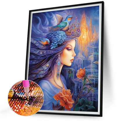 Artist Girl - Full Round Drill Diamond Painting 30*40CM